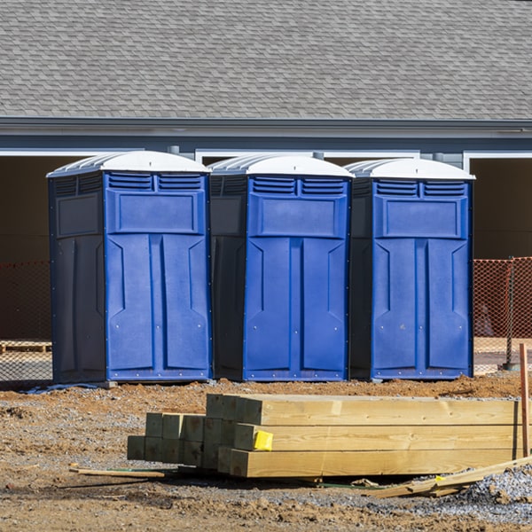 how often are the porta potties cleaned and serviced during a rental period in McCausland IA